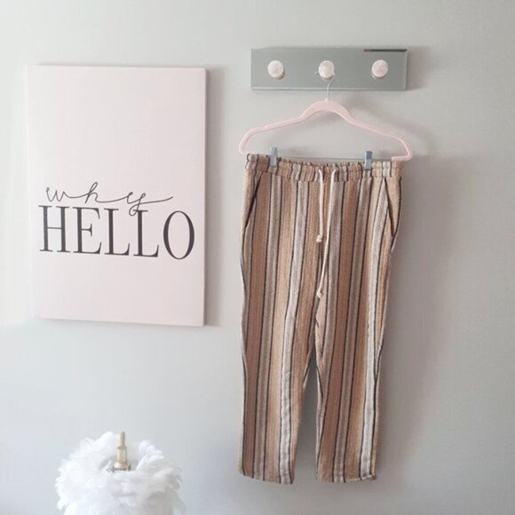 EUC Zara pinstripe pattern casual pants, L - Picture 5 of 6